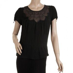 Viktor & Rolf for H&M Black Blouse with Heart Details - Size 6